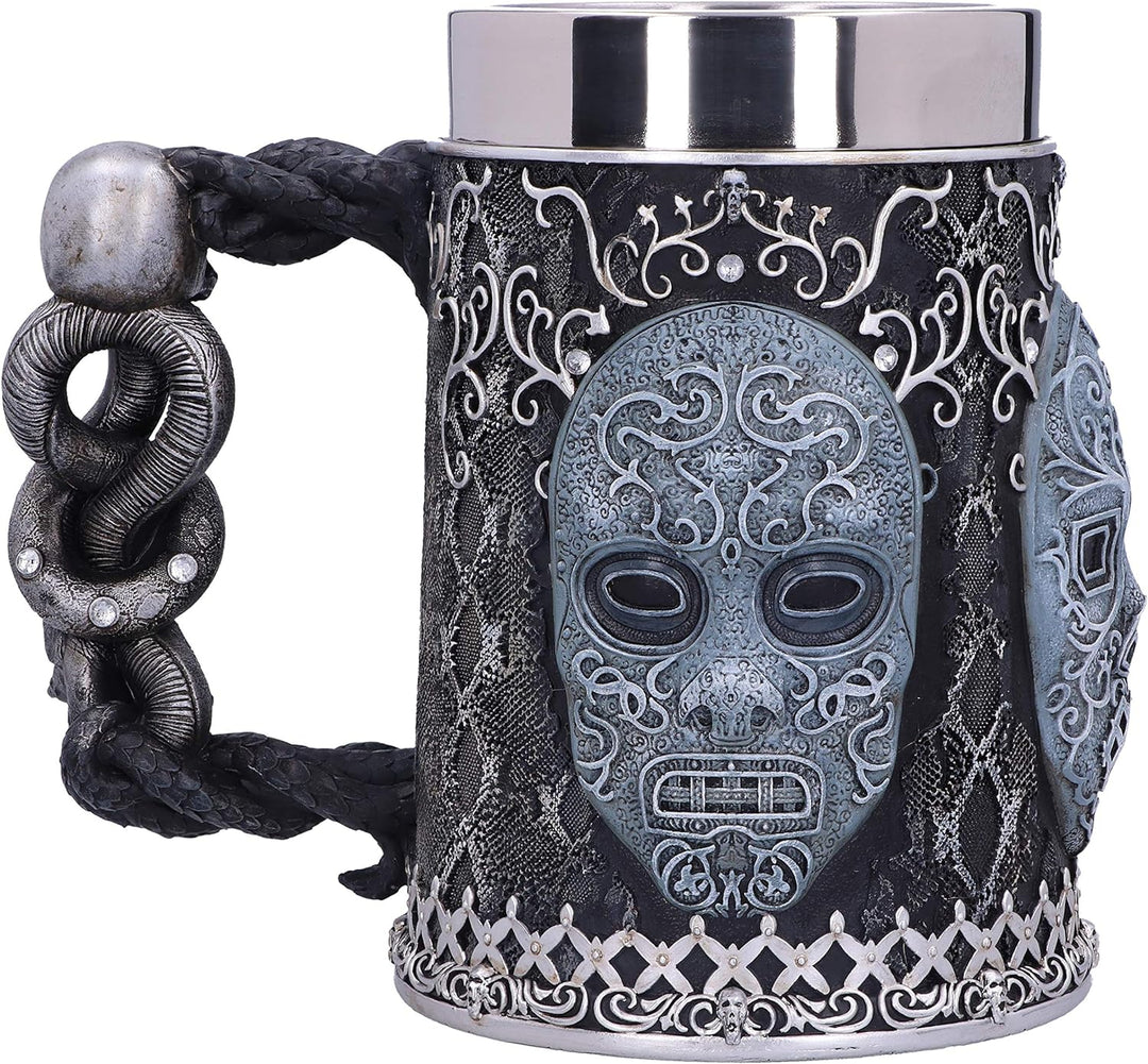 Nemesis Now Collectable Tankard Harry Potter Death Eater Maske Voldemort Sammelkrug, Kunstharz, schw