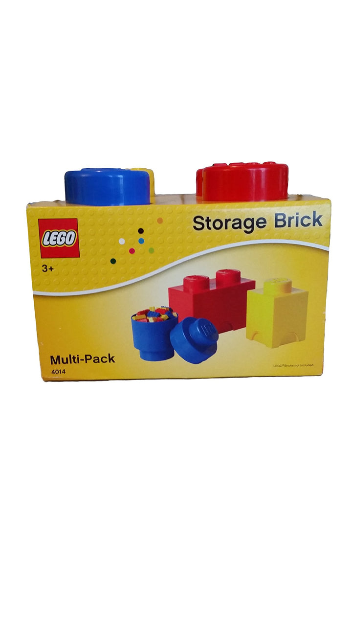 LEGO Storage Brick 4-Piece Set, Bright Red, Blue & Yellow