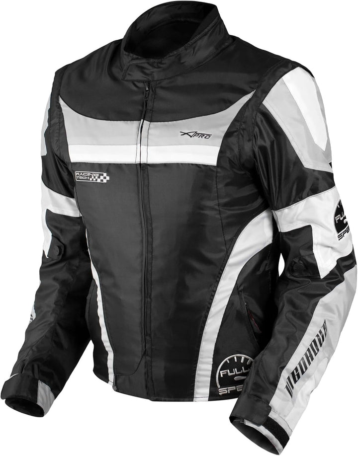 A-pro Motorradjacke für Damen, Nylon, Oxford, Thermoweste, reflektierend XL Grau, XL Grau