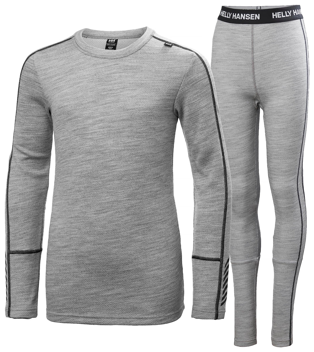 Helly Hansen Unisex Kinder Baselayer Set Jr Lifa Merino Midweight Set 14 Jahre Grey Melange, 14 Jahr