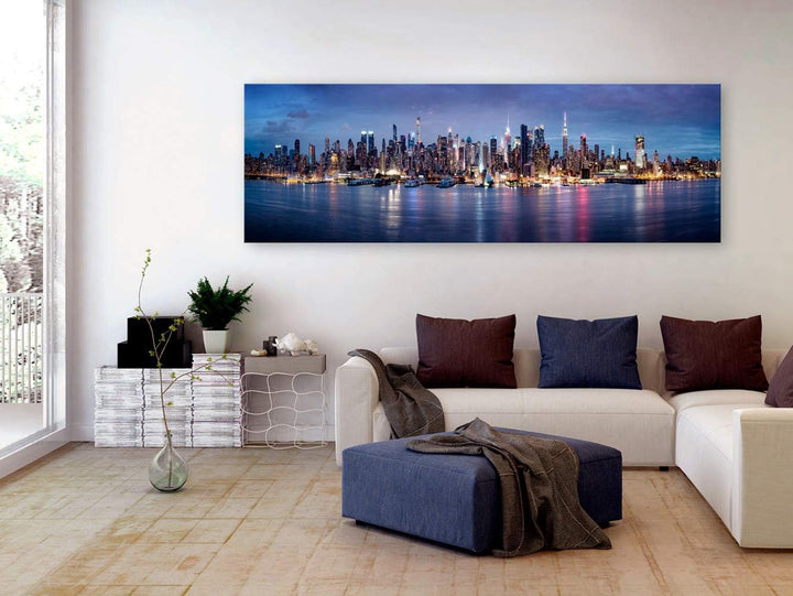 murando - Wandbilder XXL New York 120x40 cm 1 tlg - Wand Deko Vlies Leinwand Bilder Gross Wanddeko W