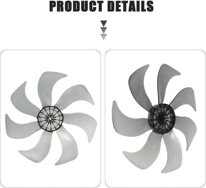 DOITOOL Universal-Plastik-Lüfterflügel Mit 7 Blättern 35 6 Cm (14 Zoll) Ofenventilator Kamin Kaminve