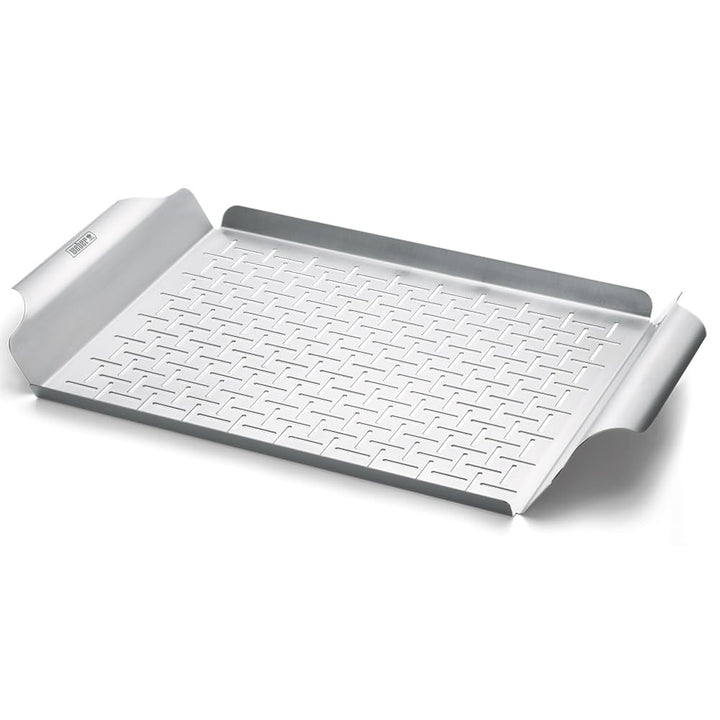 Weber 6435 Deluxe Grillpfanne 30 x 44,2 x 3,6cm , Edelstahl,