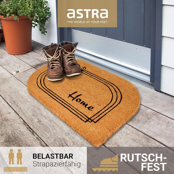 Astra natürliche Fussmatte Kokos - Kokosmatte 40x60cm Home - rutschfeste Schmutzfangmatte robust - a