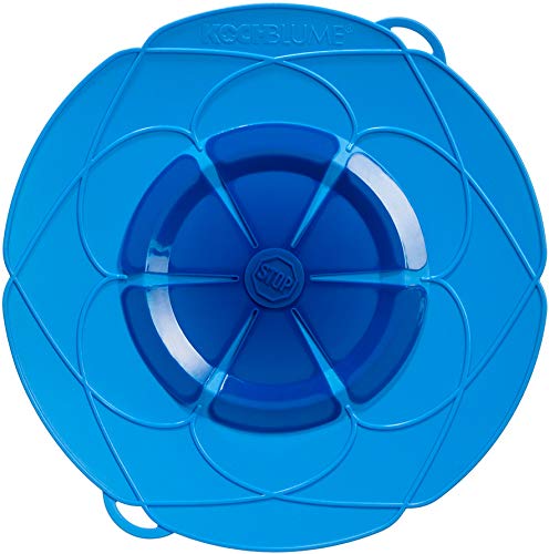 Kochblume vom Erfinder Armin Harecker XL 33 cm blau, Überkochschutz für Topfgrössen von Ø 20 bis 28