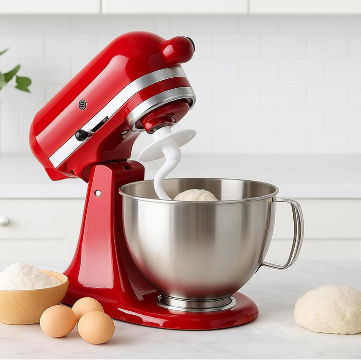 Poweka K45DH Knethaken Ersatz für KitchenAid K45 / K45SS / KSM90-110 – Aluminium mit Antihaftbeschic