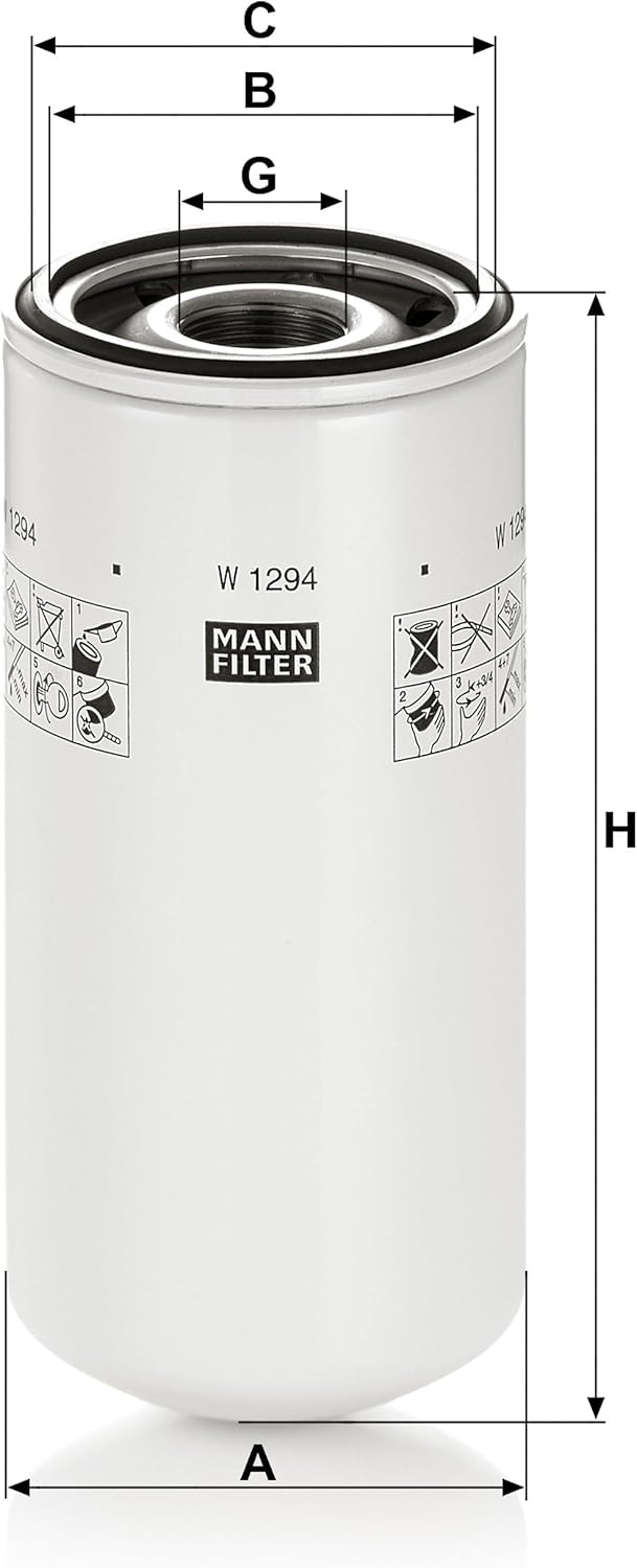 MANN-FILTER W 1294 Ölfilter – Für PKW und Nutzfahrzeuge