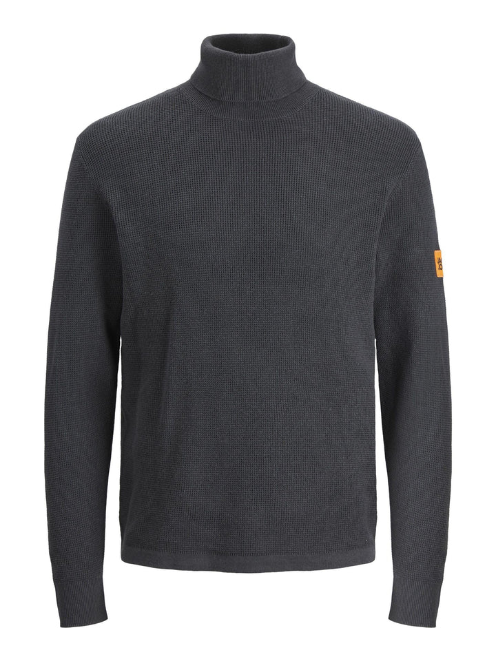 JACK & JONES Male Rollkragenpullover Einfarbig Rollkragenpullover L Grau, L Grau