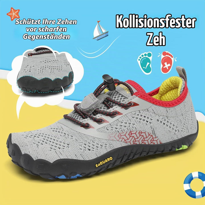 SAGUARO Kinder Barfussschuhe Schnell Trocknend Badeschuhe,24-36 EU 26 EU Grau, 26 EU Grau