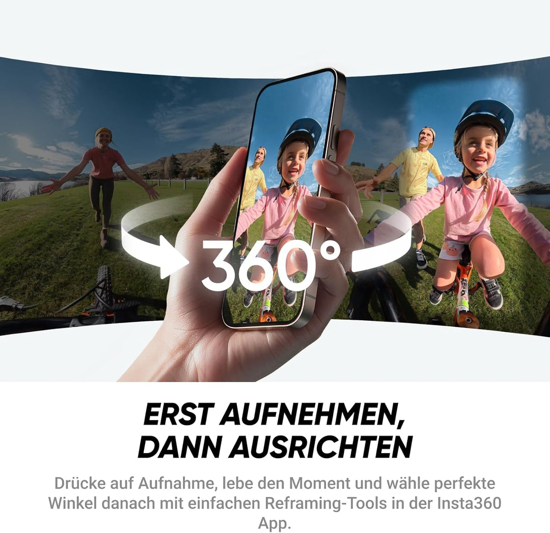 Insta360 X4 Air Starter-Bundle – 165 g leichte 8K 360°-Kamera, Unsichtbarer Selfie-Stick, Wechsel-Li