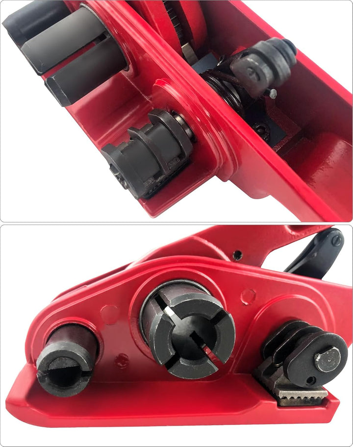 QWORK 2 Stücke Manuelles Umreifungsgerät, für 13mm-19mm PP/PET Kunststoffspanner Umreifungsband Kit,