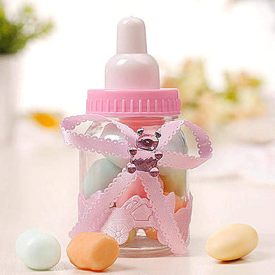 MOUMOUTEN Baby Süssigkeitsflaschen, 50 Stück Mini Baby Shower Babyflasche Süssigkeiten Geschenkbox m