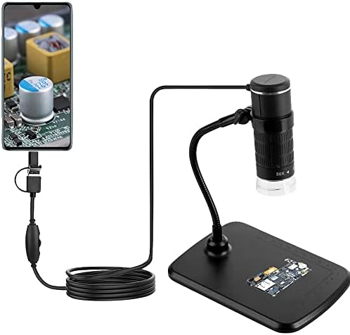 Somikon Microskop: 3in1-USB-Mikroskop mit Kamera, Ständer, 1000-fach Vergrösserung, 8 LEDs (USB Lupe