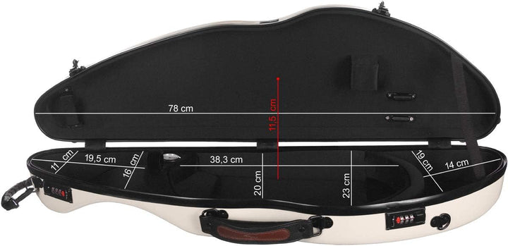 Geigenkoffer Glasfaser Safe Flight 4/4 perlgrau M-Case