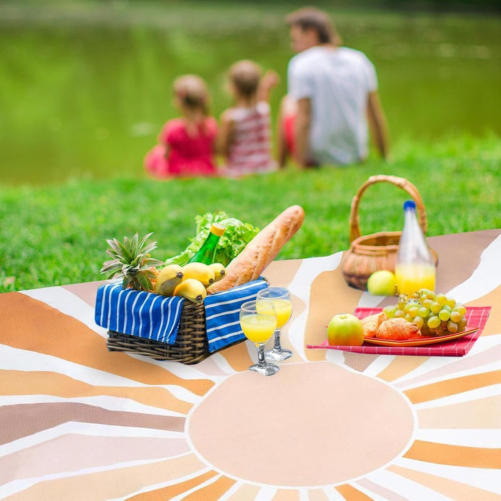 Picknickdecke Wasserdicht, Extra Grosse Picknickdecke 200x200 cm, Strandmatte Campingdecke Stranddec
