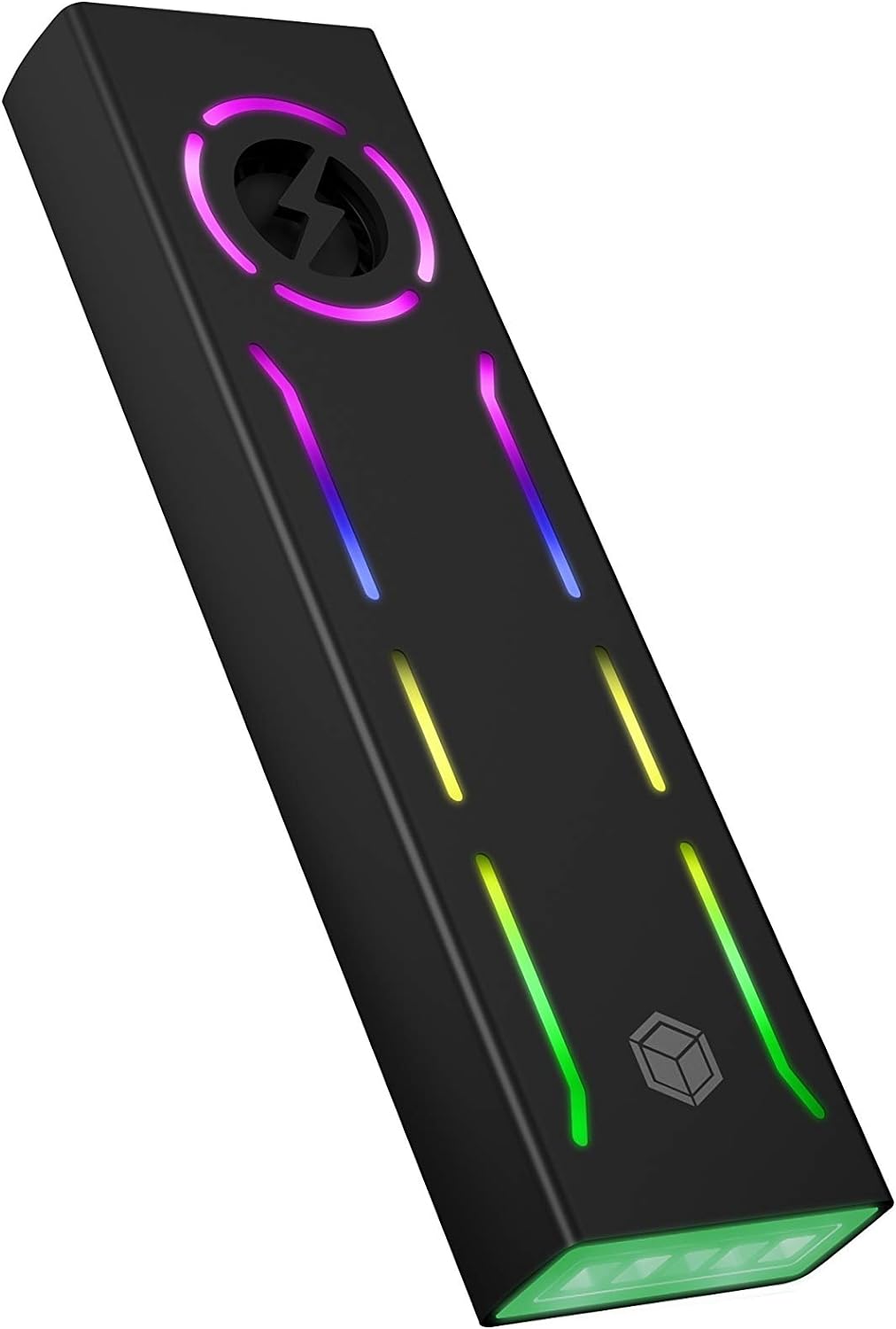 ICY BOX Type-C Gen 2 zu PCIe NVMe M.2 Gaming Gehäuse & SSD M.2 NVMe Gehäuse mit RGB LED Beleuchtung,