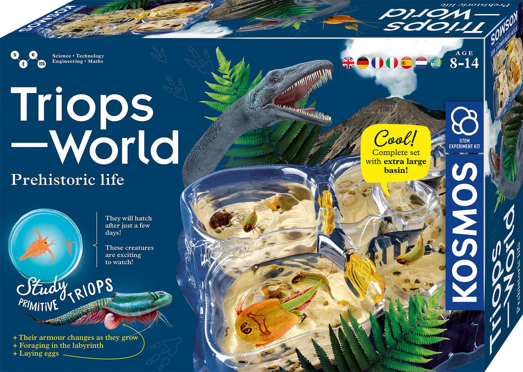 KOSMOS Triops World, Prehistoric Life, Experiment Kit | Explore Prehistoric Crustaceans, Complete Se