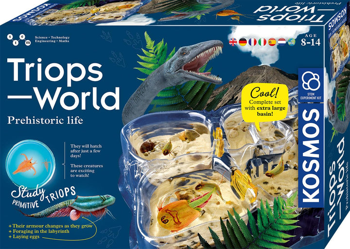 KOSMOS Triops World, Prehistoric Life, Experiment Kit | Explore Prehistoric Crustaceans, Complete Se