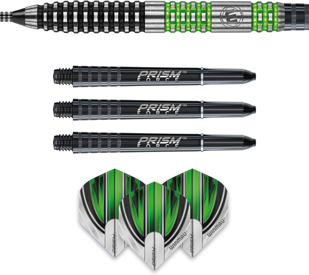 WINMAU Daryl Gurney 22g Sonderausgabe Profi Wolfram Steeltip Dartpfeile Set mit Flights und Schäfte