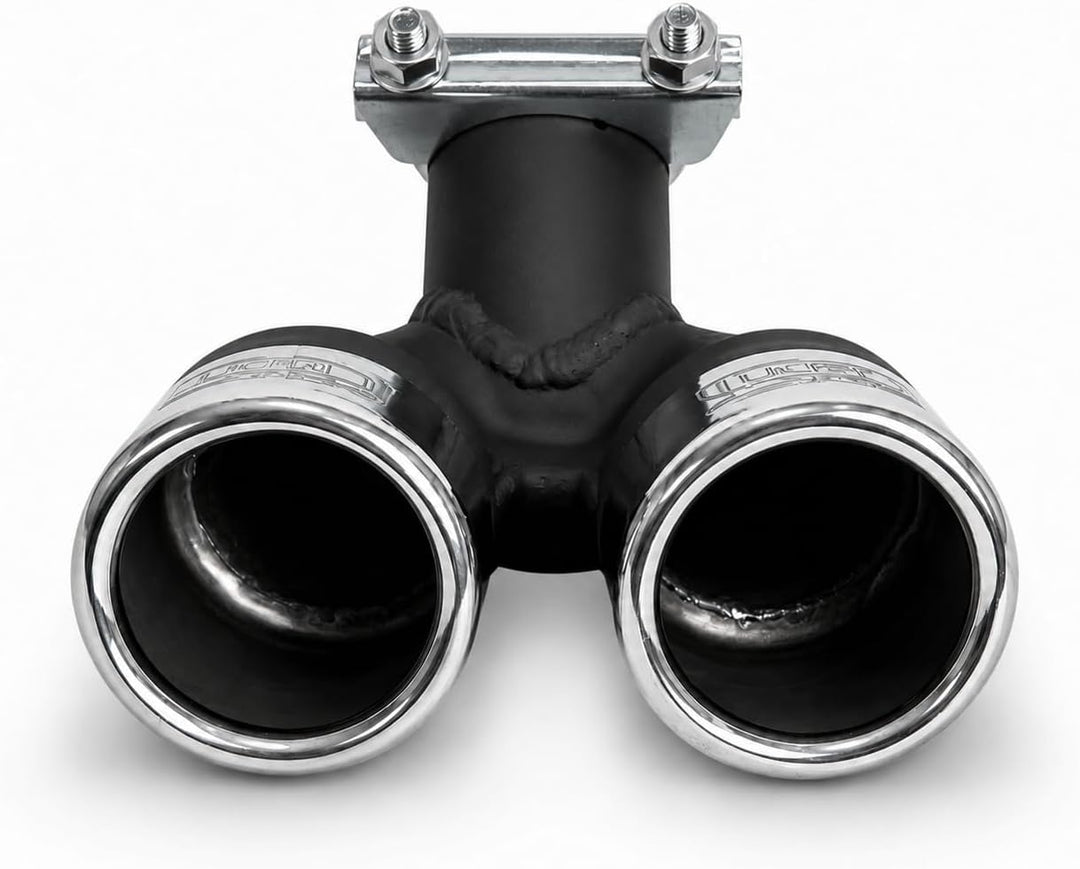 CARTUNER® Auspuffblende 451 Facelift 2x60mm Edelstahl in Sportauspuff Optik