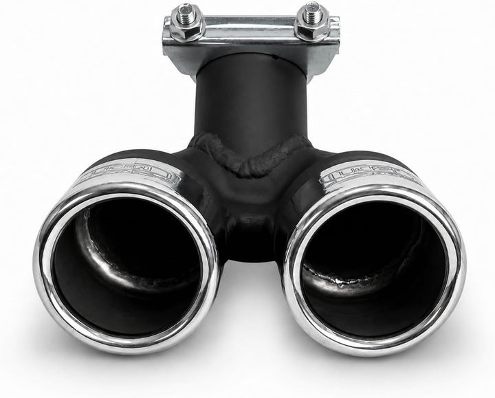 CARTUNER® Auspuffblende 451 Facelift 2x60mm Edelstahl in Sportauspuff Optik