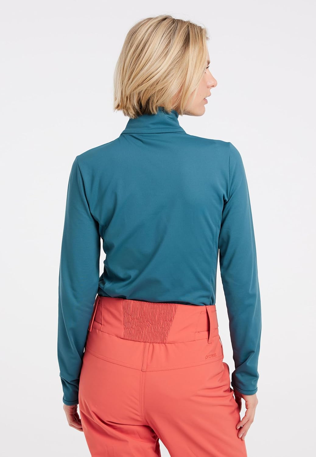 Protest Damen Fabriz 1/4 Zip Top Sweatshirt L Jewel Blue, L Jewel Blue