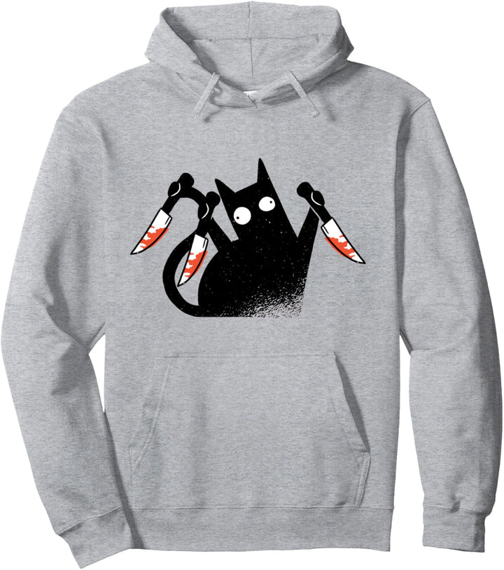 Cat with Knifes - Cat What? Lustige Geschenkidee Pullover Hoodie