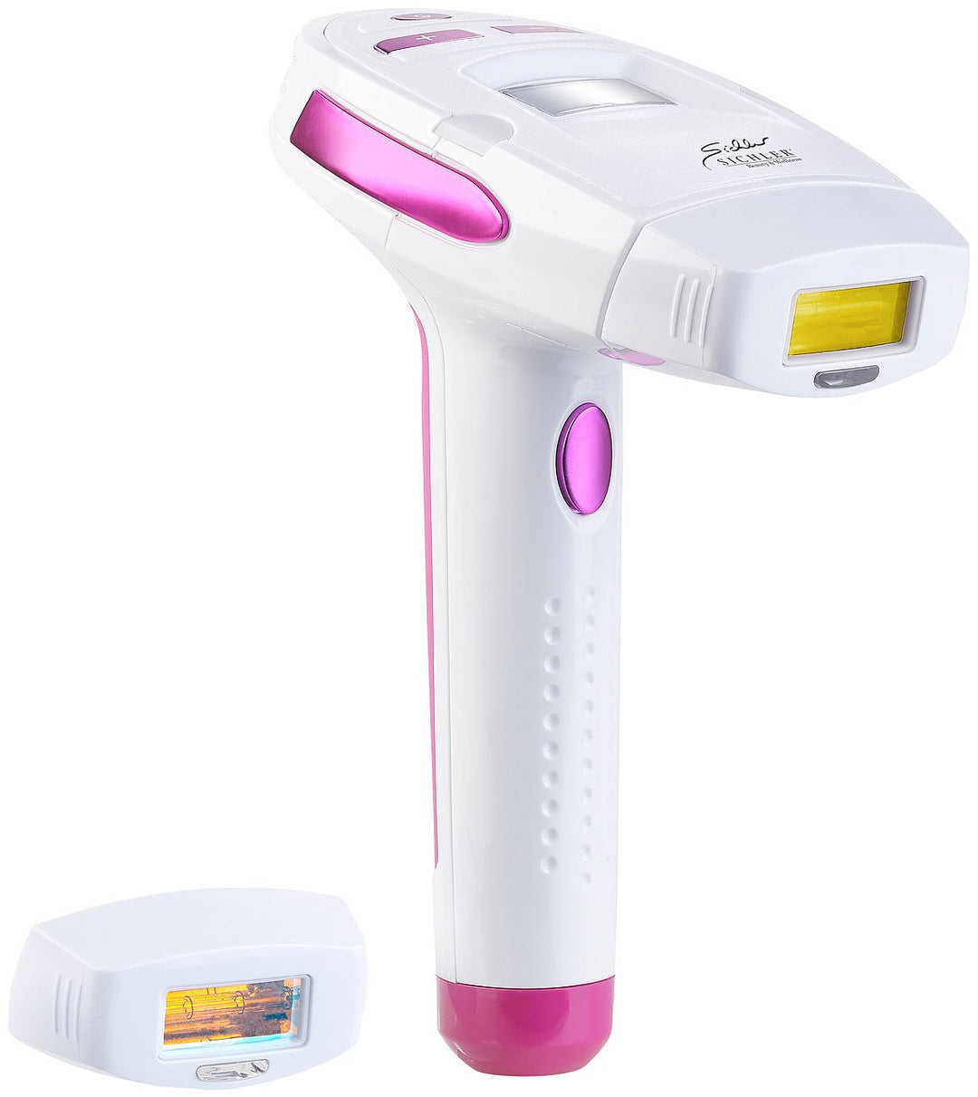 Sichler Beauty Laser Haarentferner: IPL-Haarentfernungs-System, 2 Aufsätze, Display, 5 Stufen,Schutz
