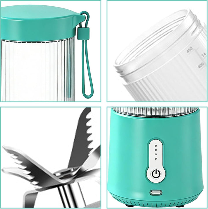 Tragbarer Mixer, Smoothie Maker to Go, Elektrischer Mixer Smoothie Maker, Lake Blue Smoothie Maker,