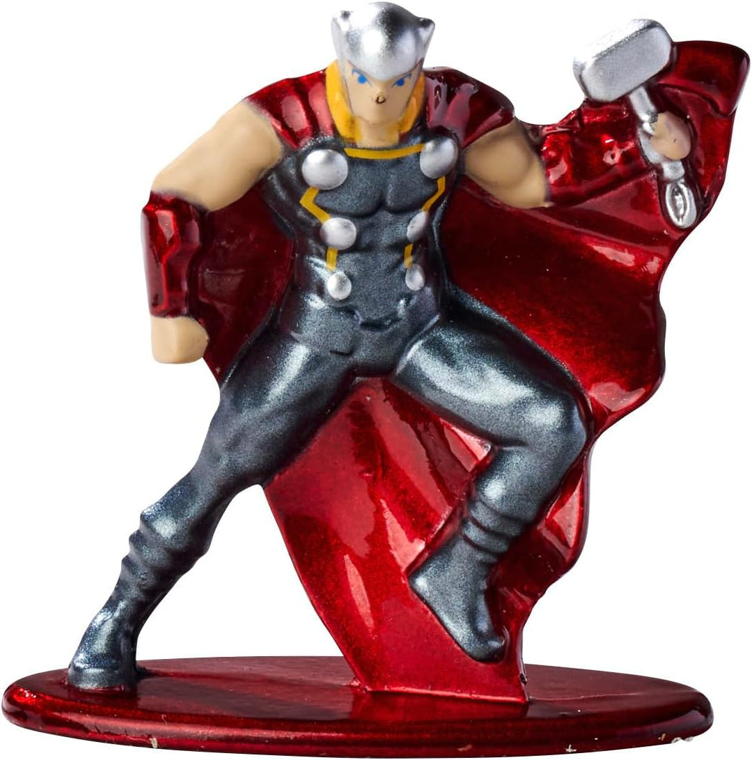 Jada Toys Marvel Avengers Figuren (6 Stück) - Diorama-Set mit 6 Nano-Sammelfiguren aus Metall (Capta
