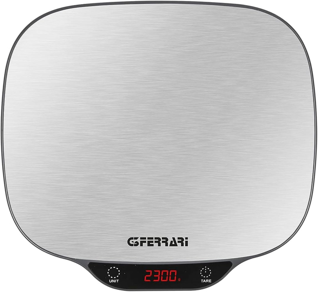 G3 Ferrari G20096 Patty Elektronische Küchenwaage, XXL-Maxiformat, Hochhelligkeits-Display, 1 g/5 kg