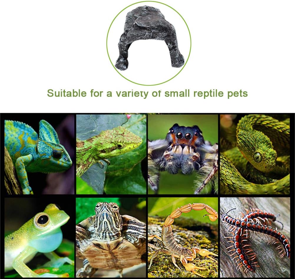 OMEM Reptil Verstecken Höhle Lebensraum Aquarium Harz Nest Dekoration Gecko Eidechse Spezielle Höhle