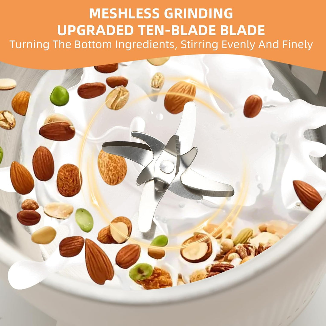Gugxiom Pflanzenmilchbereiter, 1200 ml Automatische Sojamilch Maschine, Nussmilch Maschine, für Selb
