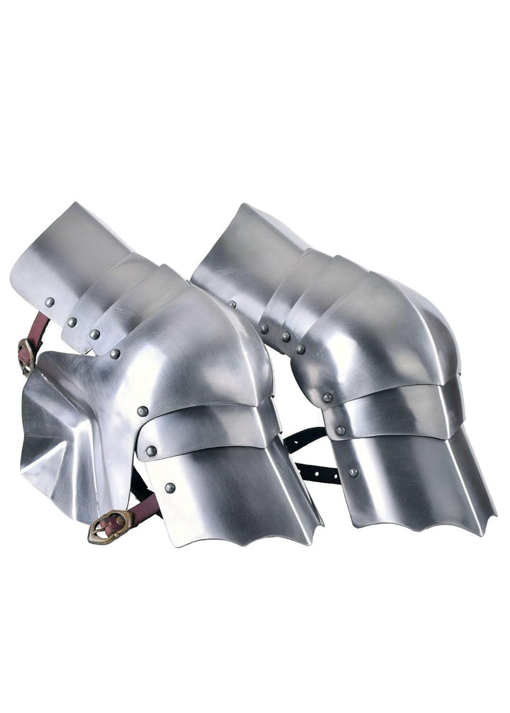 Battle-Merchant Kniebuckel, Kniekacheln, (Paar), 15. Jh, Stahl - Mittelalter, LARP