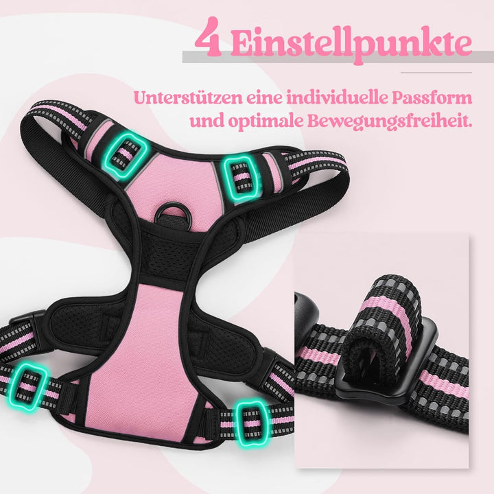 rabbitgoo Hundegeschirr Mittelgrosse Hunde, Anti Zug Geschirr mit Kontrolle, No Pull Verstellbar Hun