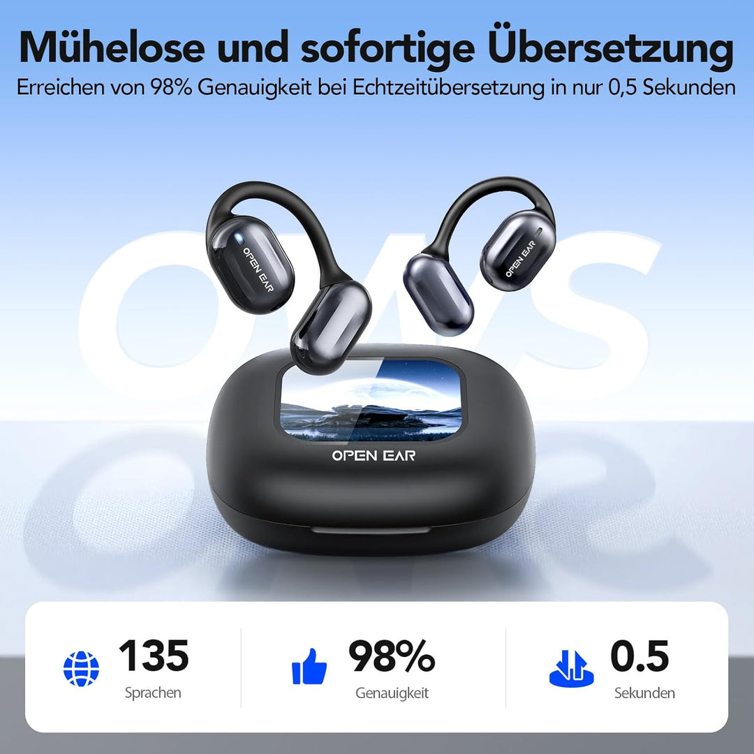 BEARTAIN Ki Übersetzer Kopfhörer, XP2 Übersetzungskopfhörer mit echtzeit übersetzung, 135 Sprachen K