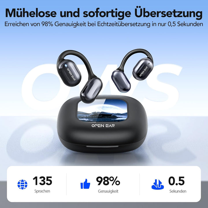 BEARTAIN Ki Übersetzer Kopfhörer, XP2 Übersetzungskopfhörer mit echtzeit übersetzung, 135 Sprachen K
