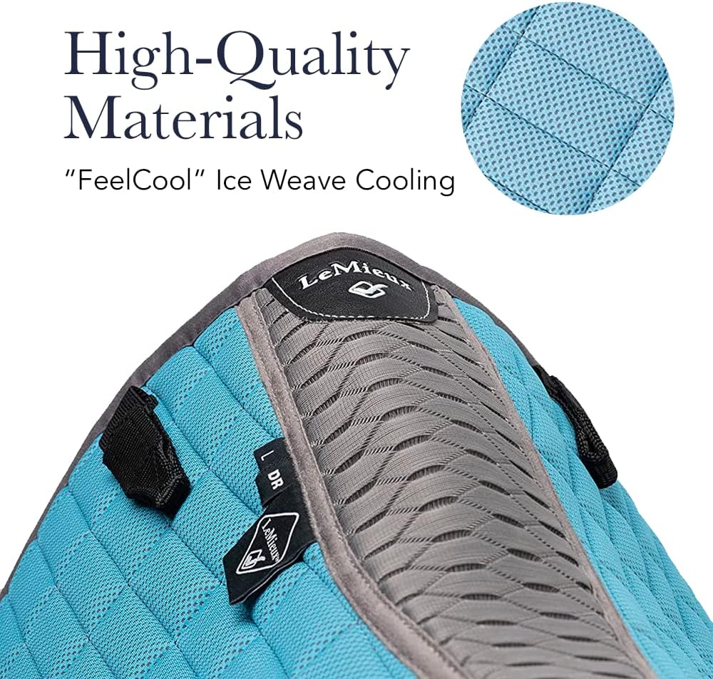 LeMieux Dressur Selbstkühlende quadratische Schabracke - Englische Sattelpolster für Pferde - Reitau