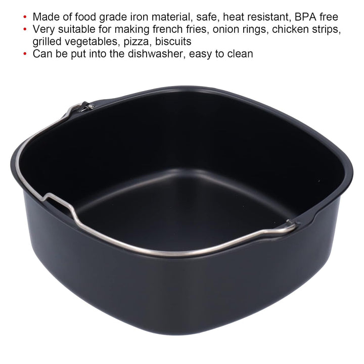 Form Für Heissluftfritteuse, Backform Kuchenform Airfryer zubehör Kuchenpfanne Brotbackkorb Kuchenfa