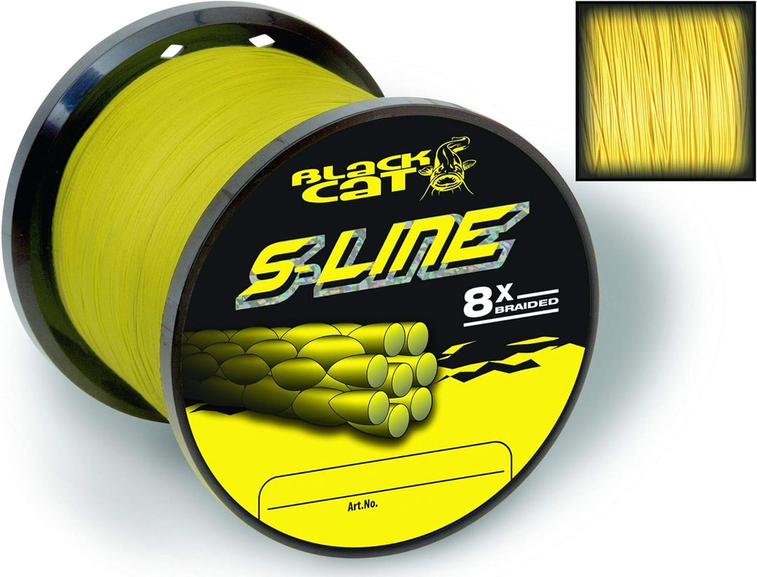 Black Cat gelb, Ø0,45mm S-Line 400m 50kg,110lbs, 0,45 mm