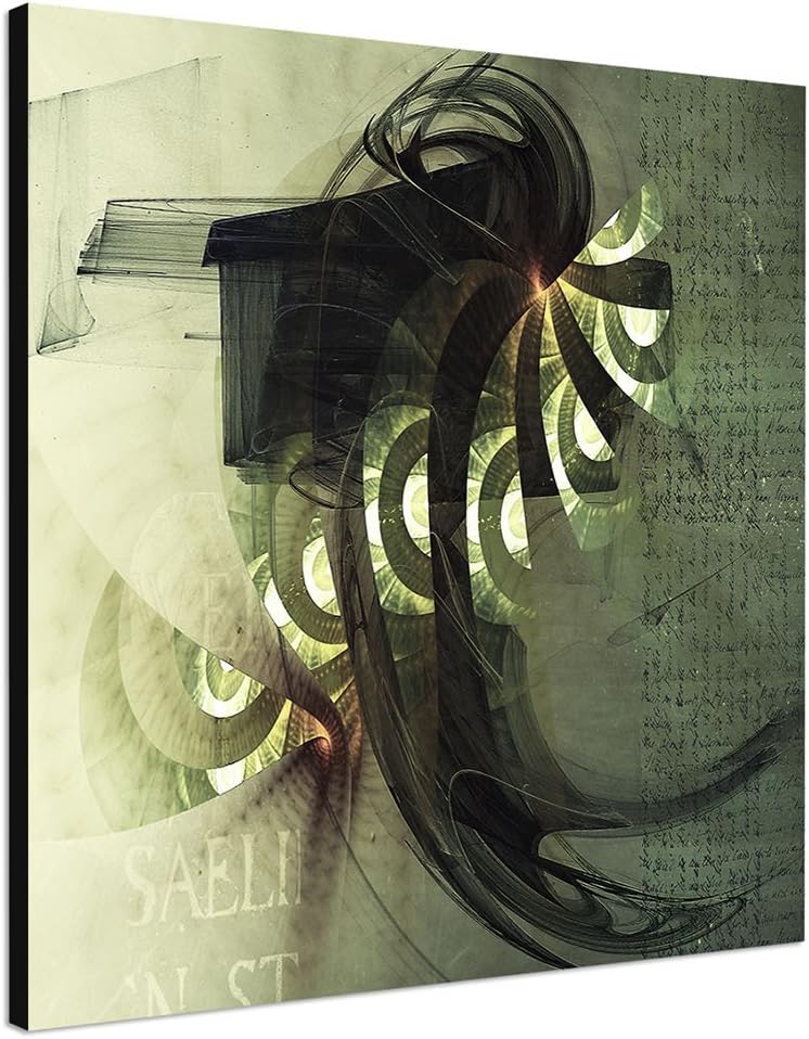 Paul Sinus Art Kunstdruck Abstrakt406_60x60cm Leinwandbild - Drehmomente - Spirale XXL fertig auf Ke