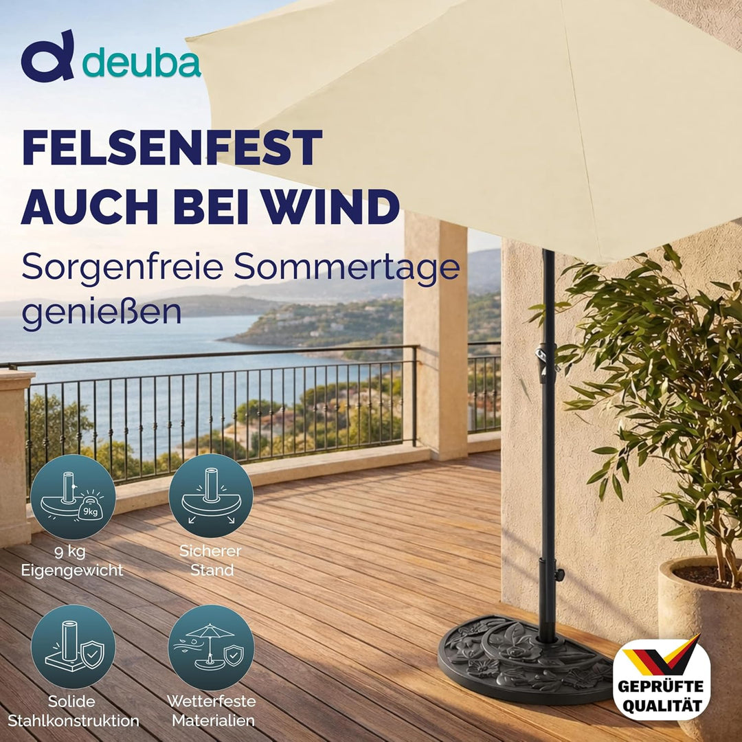 Deuba Sonnenschirmständer Halbrund Balkon