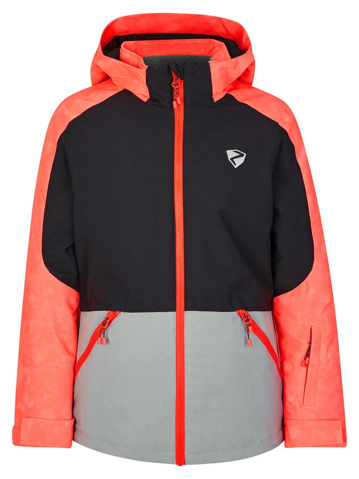 Ziener Mädchen Amely Ski-Jacke, Winter-Jacke | wasserdicht, winddicht, warm (1er Pack) 104 tie dye h