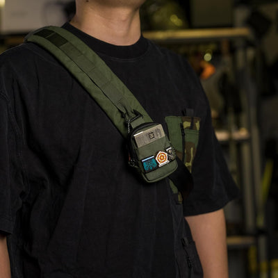 TACTICAL GEEK Storage A6 Mini EDC Organizer - 2-Taschen Premium 500D Cordura Nylon Tasche Für AirPod