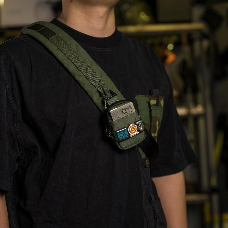 TACTICAL GEEK Storage A6 Mini EDC Organizer - 2-Taschen Premium 500D Cordura Nylon Tasche Für AirPod