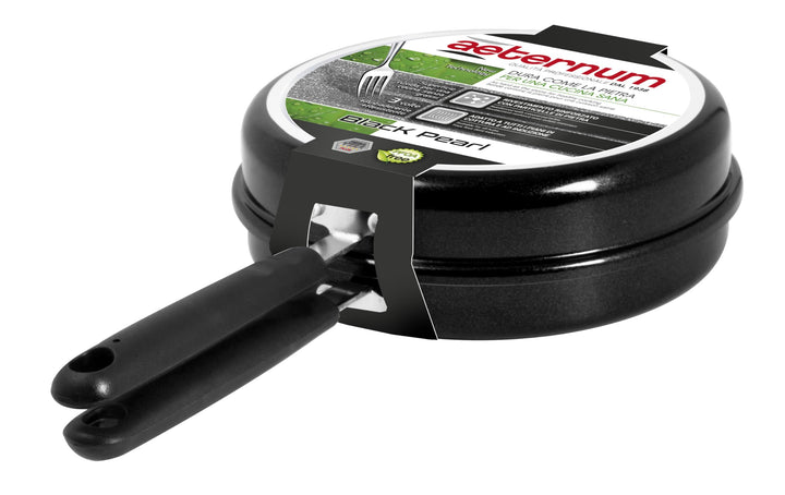 Aeternum, Black Pearl, Hohe Omelette, antihaftbeschichtet, Durchmesser 24 cm, induktionsgeeignet, Al