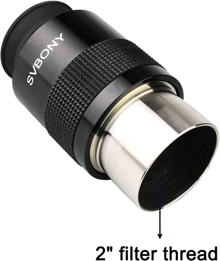 Svbony SV136 Teleskop Okular 2”, 34mm 72° Ultraweitwinkel Okular, FMC Achromatisches Linse, Angenehm
