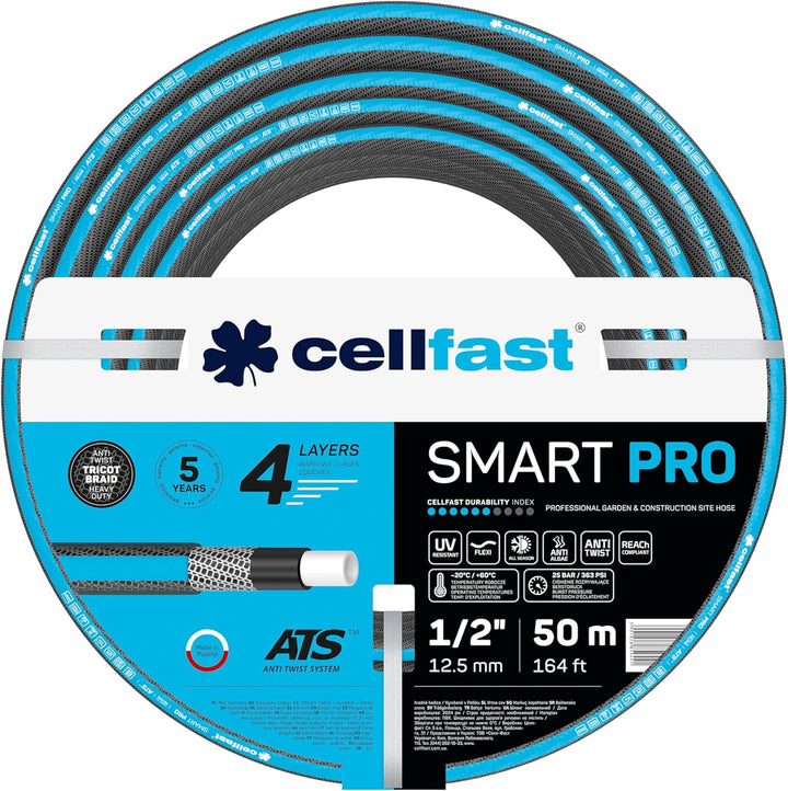 Cellfast Gartenschlauch Smart, 1/2”, 50 m, 13-101, Schwarz-blau Single, Single