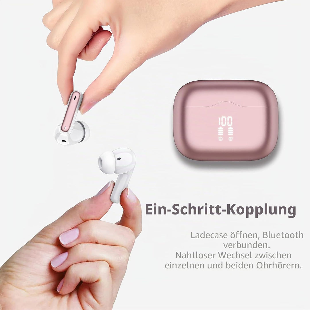 xinwld Kopfhörer Kabellos Bluetooth, In Ear Kopfhörer Bluetooth 5.4 mit ENC Noise Cancelling Mic, Ko