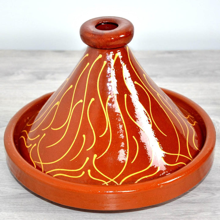 Marokkanische Tajine, Kochtopf, Gartopf, Schmortopf aus Marokko Glasiert, für 4-5 Personen, Original